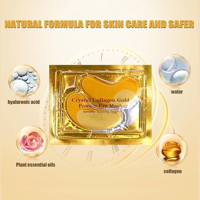 30 PCS Under Eye Collagen Patches,Crystal Pink Collagen Lip Masks,Gold Moisturizing Under Eye Mask,moisturizing skin, anti-chapping and anti-aging.…-VivaGrace Women