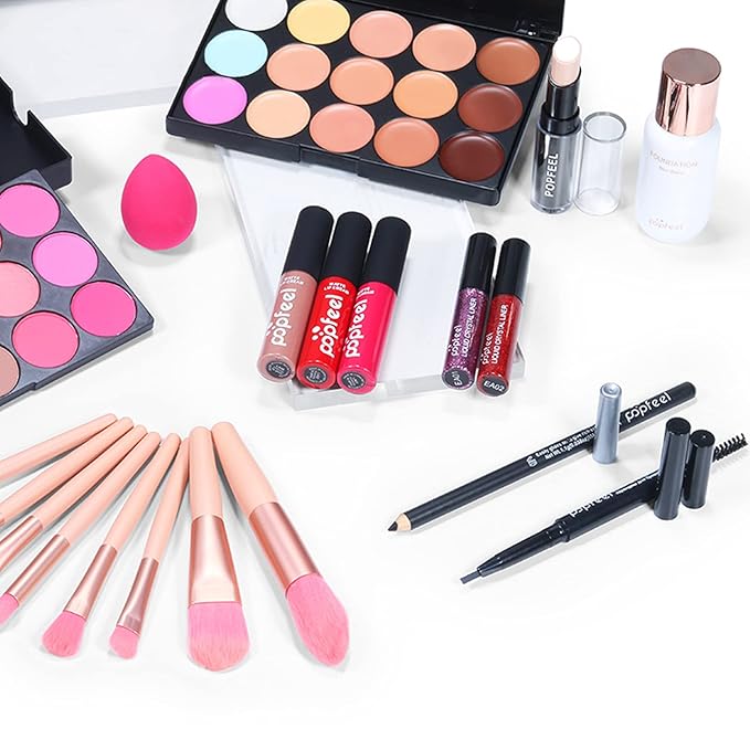 Multi-purpose Makeup Kit All-in-One Makeup Gift Set Colours Mix Eyeshadow Concealer Lip Gloss Pressed Powder and Powder Blusher Cosmetic Makeup Palette Set Kit #097-VivaGrace Women