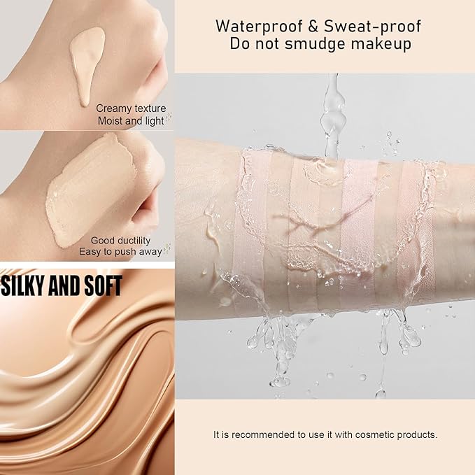Glow Contour Face Bronzer Highlighter Illuminator Oil Liquid Foundation Cream Contour Concealer Blendable & Smooth Glowing Skin Lightweigh Luminizing Long Lasting Face Shaping Contouring Makeup-VivaGrace Women