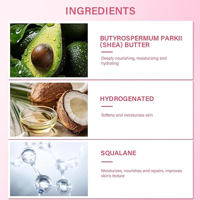 Cherry Lip Mask, Hydrating Lip Mask, Lip Treatment for Dry Cracked Lips, Avocado Coconut Sleeping Lip Mask, Lip Moisturizer Overnight, Intense Lip Repair & Care, 20G-VivaGrace Women