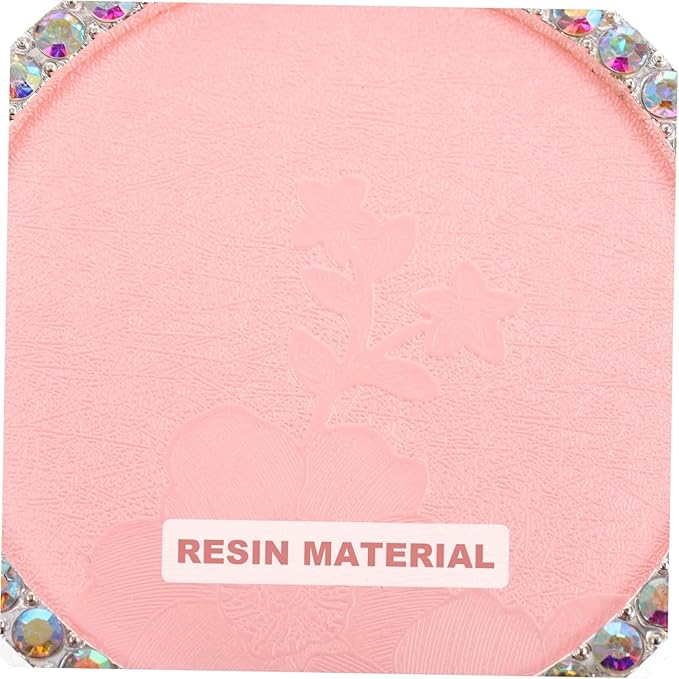 Nail Art Palette, Nail Charm Display Stand Painting Color Mixing Tray Makeup Mixing Plate, Pink-VivaGrace Women