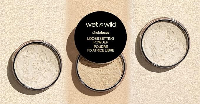 wet n wild Photo Focus Loose Baking Setting Powder, Highlighter Makeup, Fair to Medium & Tan Skin Tones, Translucent-VivaGrace Women