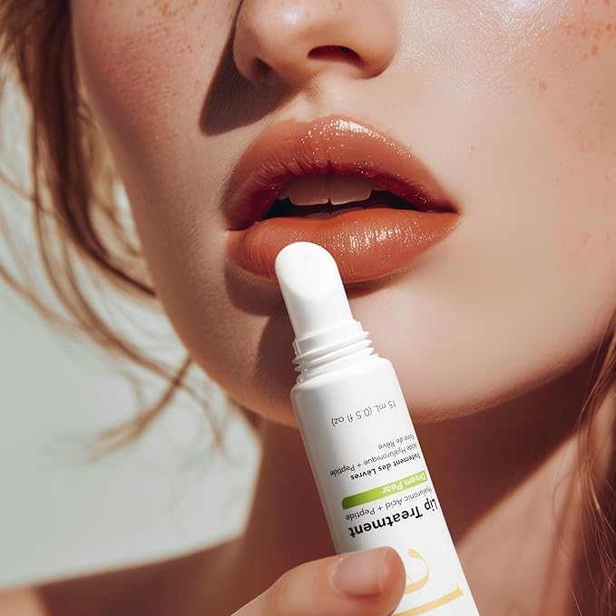 Alfie Hyaluronic Acid Lip Booster -Pear Flavor -15ml/0.5 Fl. Oz -Peptide Lip Treatment -Lip Plumper and Filler -Lip Serum and Moisturizer -Hydrating Treatment for Lip Volume -Vegan Friendly, Non-Toxic-VivaGrace Women