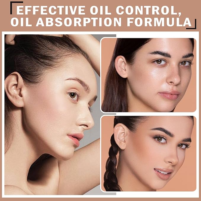 Mineral Sunscreen Setting Powder Mineral Brush Powder SPF 35 PA+++ Oil Control Matte Effect Lightweight Breathable Translucent Powder Setting Powder Sunscreen Makeup for Face with Brush-01 Translucent-VivaGrace Women