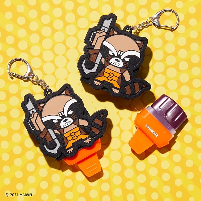 Lip Smacker Marvel, Guardians of the Galaxy, keychain, lip balm for kids - Rocket Racoon (keychain)-VivaGrace Women