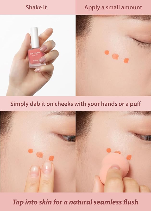 A'PIEU JUICY-PANG WATER BLUSHER (PK03 - Guava Pearl) Korean liquid blush for cheeks k beauty makeup-VivaGrace Women
