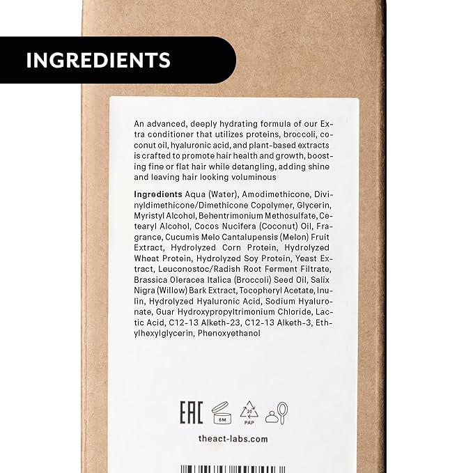 The Act Extra Hair Conditioner for All Hair Types - Deep Hydration and Nourishment for Dry, Damaged, and Color-Treated Hair - Restores Strength with Plant Proteins for Women Men, Vegan 9.47 Fl Oz-VivaGrace Women