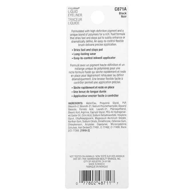 wet n wild MegaLiner Liquid Eyeliner - Black (packaging)