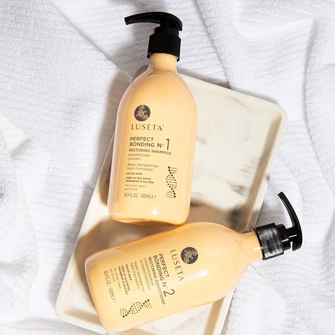 Luseta Perfect Bonding Restoring Shampoo & Conditioner Set, Bond Strengthening & Color Longevity for All Hair Type, Bond Repair Shampoo and Conditioner Set Sulfate & Paraben Free, 2x33.8 oz-VivaGrace Women
