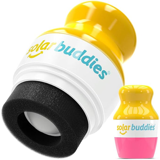 Solar Buddies Sunscreen Applicator - Single Pink - Refillable Roll on Sponge Sunscreen, Suncream & Lotion Applicator For Kids, Adults & Families - Holds 3.4fl oz, Perfect Size for Travel-VivaGrace Women