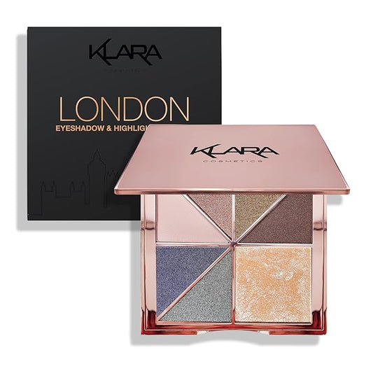 Fashion Victim London Eyeshadow Highlight Palette Shimmer Matte Metallic Shine Waterproof 100% Colour Pigment-VivaGrace Women