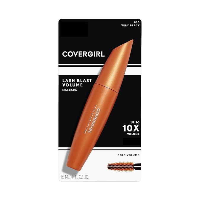 COVERGIRL LashBlast Volume Mascara, 1 Tube (0.44 oz), Very Black Color, Volumizing Mascara, Hypoallergenic, For All Eye Colors & Skin Tones (packaging may vary) (Pack of 4)