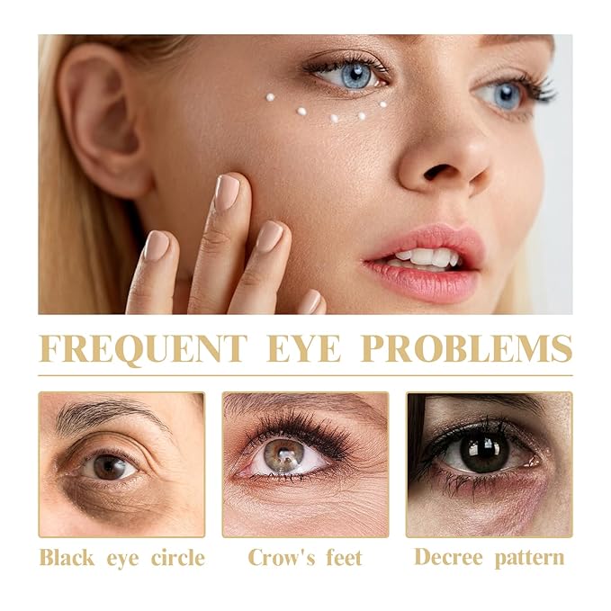 Eye Cream, Collagen Under Eye Cream with Hyaluronic Acid for Dark Circles, Puffy Eyes & Wrinkles, Anti Aging Eye Cream, 1 Fl. Oz-VivaGrace Women
