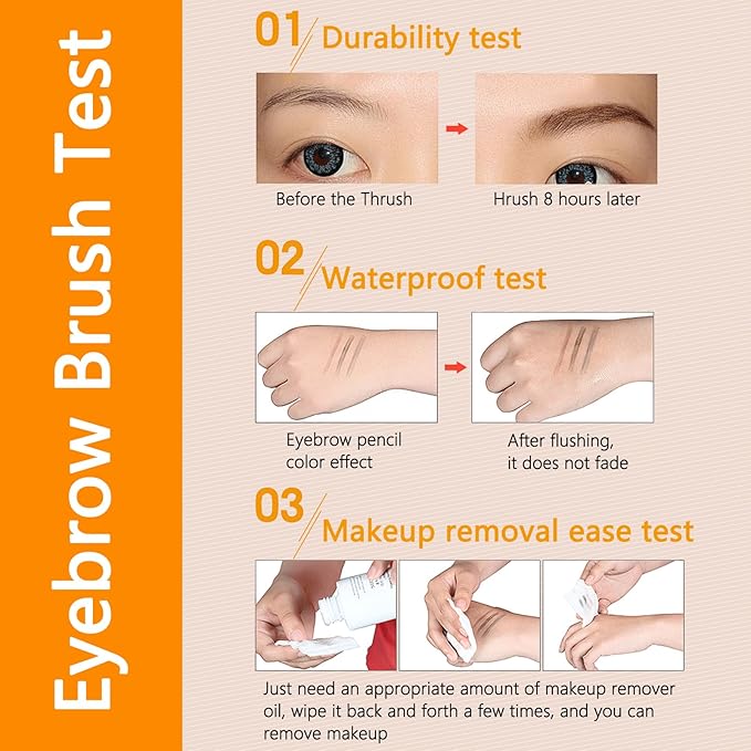 2025 Upgraded Magic Eyebrow Pencil for Women, Long-Lasting Ultra-Fine Tip Waterproof Eye Brow Pencils with 4 Fork, Smudge-Proof Natural Brow Makeup for Women - Black-VivaGrace Women