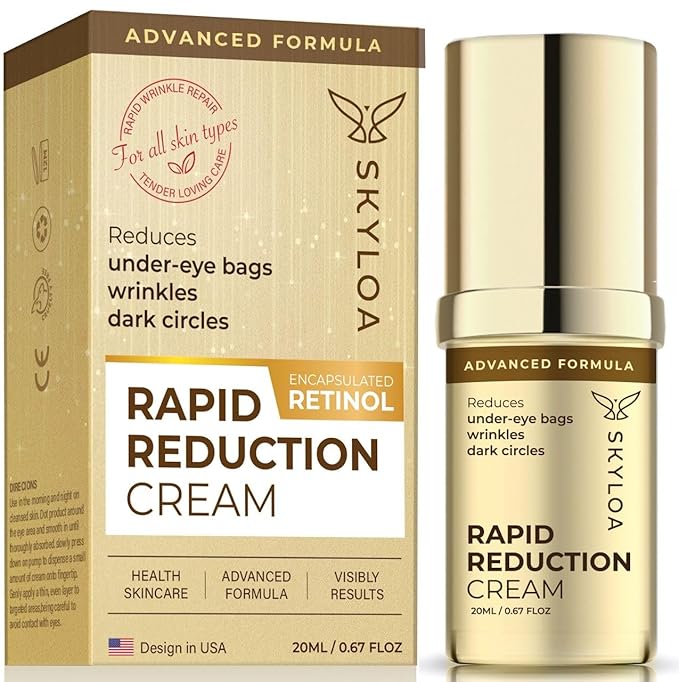 Retinol Eye Cream Anti Aging: Under Eye Cream for Dark Circles and Puffiness Bags - Retinol Eye Serum - Under Eye Serum with Caffeine and Hyaluronic Acid - Visibly Reduces Wrinkles Fine Lines(20ML)-VivaGrace Women