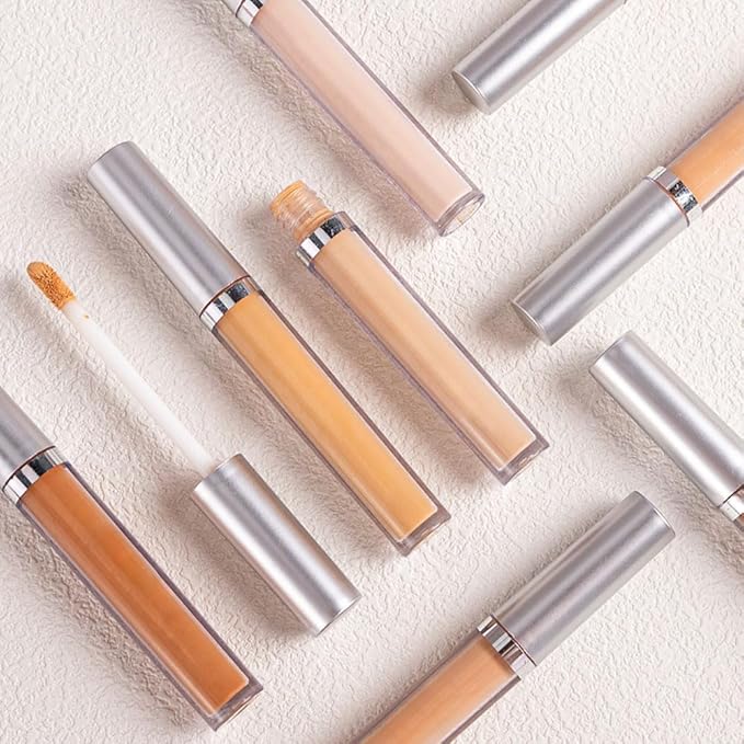 Kaely 2Pcs Hydrating Concealer Wand,Full Coverage Liquid under Eye Concealer,Long Lasting Waterproof Primer Makeup for Dark Circles and Puffiness Trouble Spots Redness,Eye Ring corrector de ojeras 05-VivaGrace Women