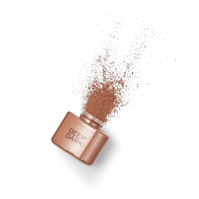 Revolution Beauty, Loose Baking Powder, Makeup Setting Powder, Long Lasting Coverage, Mattifies & Reduces Shine, Deep Dark, 1.13 Oz-VivaGrace Women