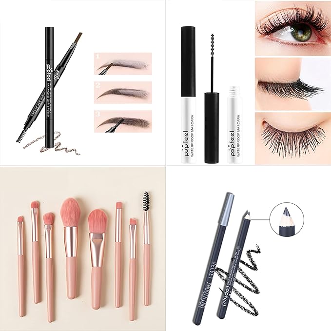 All-in-one Makeup Set Holiday Gift Surprise | Full Makeup Kit for Women Essential Starter Bundle Include Eyeshadow Palette Lipstick Blush Concealer Face Powder Eyeliner Mascara Soft Brush-VivaGrace Women