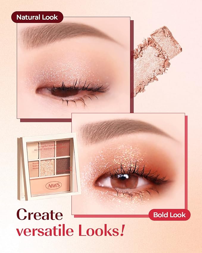 AMTS Off Sienna & Authentic Amber Eyeshadow Palettes Set, Valentine's gifts for teen girls, women | Matte Shimmer Metallic, Long Lasting-VivaGrace Women