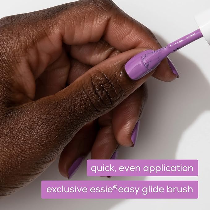 essie Salon-Quality Nail Polish, 8-Free Vegan, Soft Purple, Go Ginza, 0.46 fl oz
