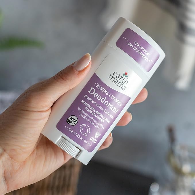 Earth Mama Calming Lavender Deodorant | Safe for Sensitive Skin, Pregnancy and Breastfeeding, Contains Organic Lavender, Calendula and Coconut Oil, No Baking Soda or Aluminum, 2.65-Ounce-VivaGrace Women