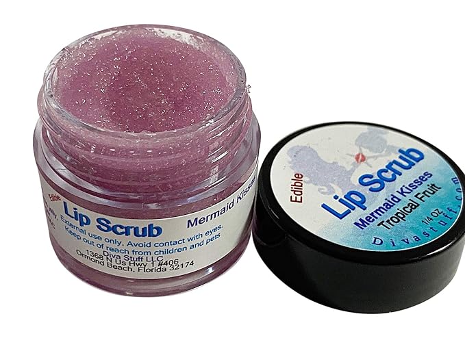 Diva Stuff Ultra Hydrating Lip Scrub for Soft Lips, Gentle Exfoliation, Moisturizer & Conditioner, ¼ oz - Made in the USA (Mermaid Kisses)-VivaGrace Women