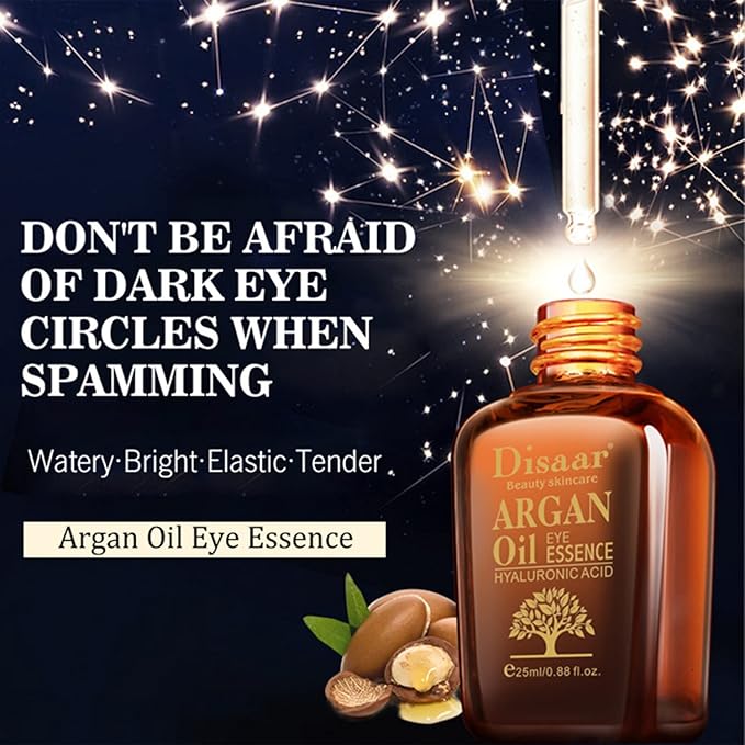 Argan Oil Eye Essence Hyaluronic Acid Anti-Wrinkle Anti-Aging Remove Eyes Pouch 25ml/0.88fl.oz-VivaGrace Women