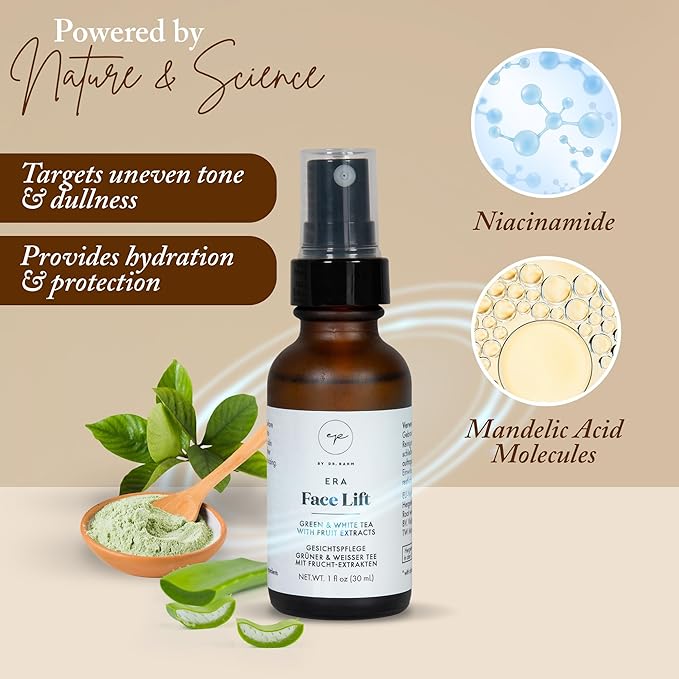 4 Oz Face Lift Mist - Hydrating Face Moisturizer with Green Tea & Niacinamide - Natural Skin Care Spray with Antioxidants, Amino Acids & Aloe for Brighter, Softer Complexion-VivaGrace Women