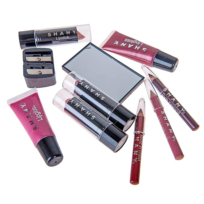 SHANY Carry All Trunk Makeup Train Case with Re-usable Aluminum Makeup Storage Case. Non Toxic Color Make up Set with Eye palettes, Blushes,Makeup Powders, Manicure, Pedicure and Makeup Brushes.-VivaGrace Women