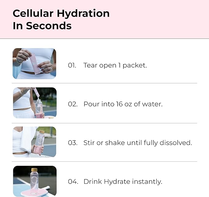 Instant Hydration Electrolytes Powder Packets - Cotton Candy Drink Mix - Zero Sugar - Keto, Vegan, Gluten-Free, Non-GMO - Boost Recovery, Brain Health, Muscle & Tissue Support- 30 Sticks-VivaGrace Women