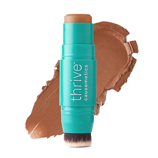 Thrive Causemetics Triple Threat Color Stick: Cream Bronzer & Contour Stick with Vitamin E, Evening Primrose Oil, Waterproof Smudge Proof Face Makeup Formula, Ariana (Medium Warm)-VivaGrace Women