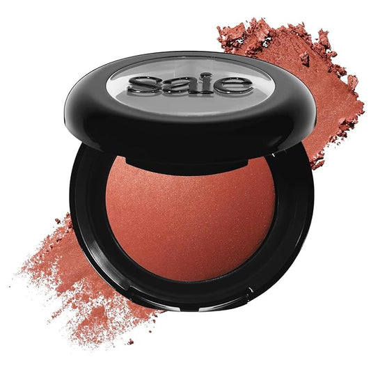 Saie SuperSuede Baked Blush - Talc-Free Powder Blush for All Day Wear - Enriched with Plant-Derived Squalane + Glycerin to Help Moisturize Dry Skin - Ciao (0.1 Ounce)-VivaGrace Women