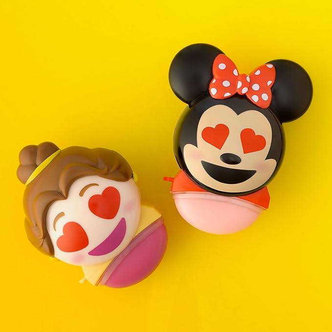 Lip Smacker Disney Minnie Mouse and Beauty And The Beast Belle Emoji Lip Balm Duo, Flavored Strawberry Lemonade, Bow-nade, 2 Pack-VivaGrace Women