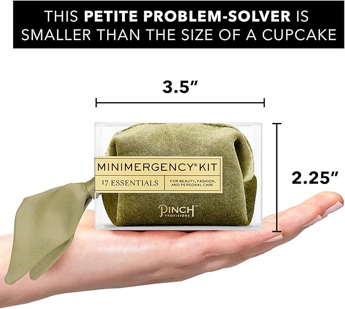 Pinch Provisions Velvet Minimergency Kit, for Her, Includes 17 Must-Have Emergency Essential Items, Compact, Multi-Functional Pouch, Gift for Parties and Birthdays-VivaGrace Women