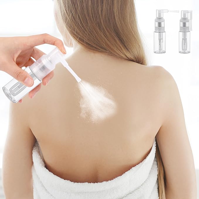 2 Pcs Empty Powder Spray Bottle, Cake Glitter Spray Bottle, Makeup Powder Spray Bottle, Barber Spray Bottle, Dry Powder Spray Bottle for Makeup Powder, Dusting, Glitter, Dry Cleaning Powder, Crafts-VivaGrace Women