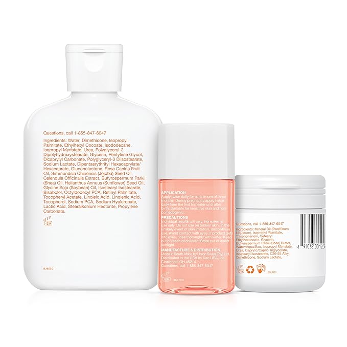 Bio-Oil Skincare Set, Trial Kit for Scars, Stretchmarks, and Dry Skin, 3 Pc Travel Size Kit Includes Skin Care Oil, Dry Skin Gel, and Body Lotion, use for Scars, Pregnancy Stretch Marks, and Dry Skin-VivaGrace Women