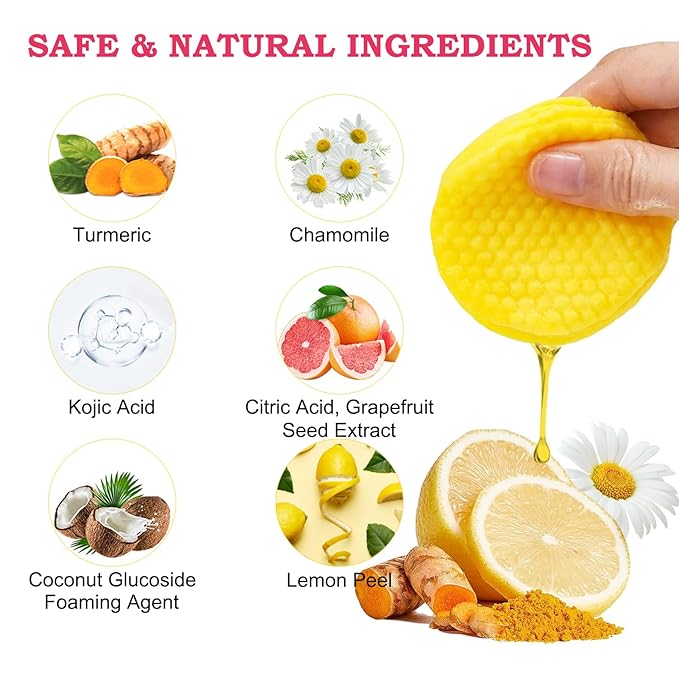 40 PCS Turmeric Kojic Acid Cleansing Pads,Turmeric and Kojic Acid Face Pads,Turmeric Kojic Acid Pads for Face-VivaGrace Women