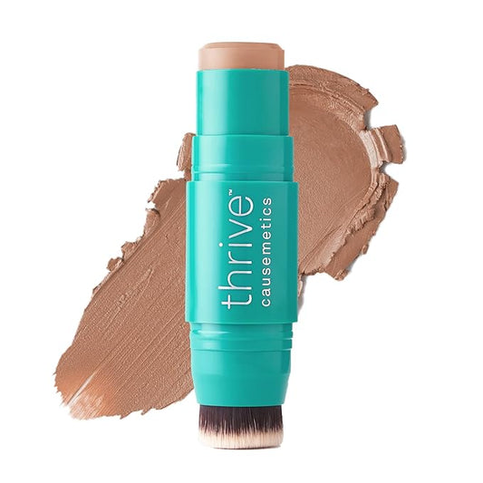 Thrive Causemetics Triple Threat Color Stick: Cream Bronzer & Contour Stick with Vitamin E, Evening Primrose Oil, Waterproof Smudge Proof Face Makeup Formula, Mo (Fair Light Neutral)-VivaGrace Women