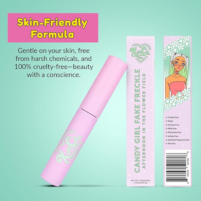 KimChi Chic Beauty Candy Girl Fake Freckle Pen, Natural-Looking and Fast-Drying Faux Freckles Face Makeup, Afternoon In The Flower Field Red-Brown Shade, 0.10 fl oz-VivaGrace Women