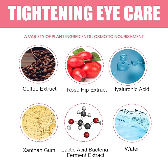 Rosehip Eye Cream Stick, Moisturizing, Hydrating, Lightens Lines and Dark Circles, Lifting, Firming-VivaGrace Women