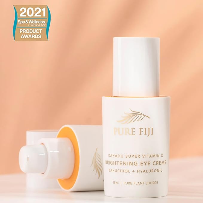 PURE FIJI Eye Cream Vitamin C Brightening Eye Cream, Under Eye Cream for Wrinkles and Bags, Under Eye Cream For Dark Circles, Smoothing & Anti-Aging Skincare (0.5oz/15ml)-VivaGrace Women