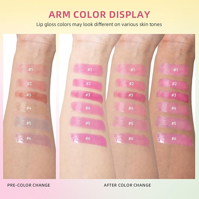 Juicy Lip Plump Shift, Slick Click Plumping Melting Lip Balm Hydrating & Moisturizing Color Changing Lipstick Lip Plumper Gloss, Shiny Glossy, Translucent Non-Sticky Tinted Lip Balm(#2 Berry)-VivaGrace Women