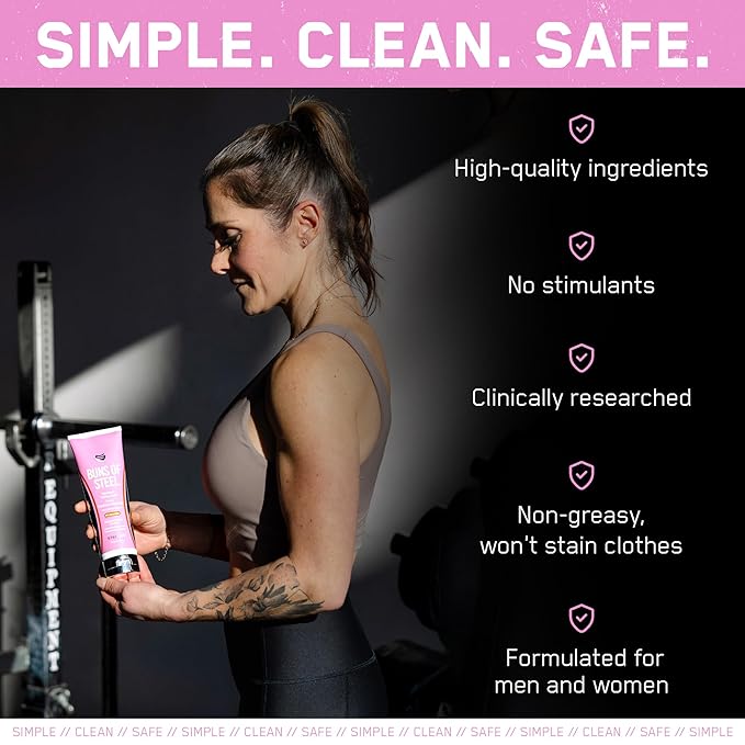 SteelFit Maximum Toning Cellulite Cream, Buns of Steel - Skin Firming & Tightening Body Lotion with Caffeine for Stretch Marks - Anti-Cellulite Remover Treatment for Booty, Thighs, Legs & Glutes-VivaGrace Women