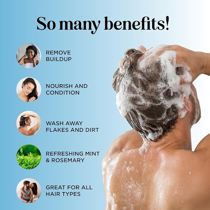 Tea Tree Mint Shampoo and Conditioner - Tea Tree Rosemary Mint Shampoo and Conditioner Set Sulfate Free for Daily Clarifying and Dry Scalp Care - Paraben and Sulfate Free Shampoo and Conditioner 16oz-VivaGrace Women