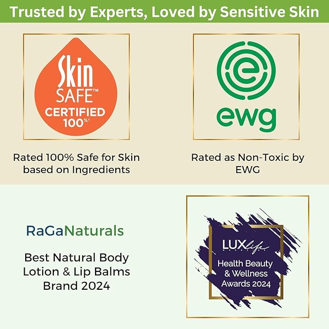 RaGaNaturals Natural Unscented Body Lotion for Dry, Sensitive Skin with Shea Butter, Avocado Oil & Vitamin E - Moisturizing, Fragrance Free Hand Lotion With Organic Essence -For Women, Men, Kids-16 Oz-VivaGrace Women