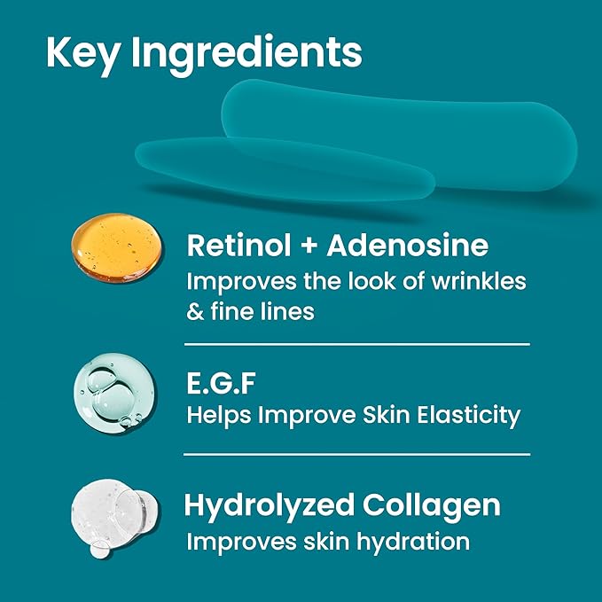 Advanced Wrinkle Patches 60ct Smile Line, Frown Line Wrinkle Patches for Facial Korean Skin Care Face Wrinkle Tape Invisible Overnight with Retinol & Collagen (Medium (Neck))-VivaGrace Women