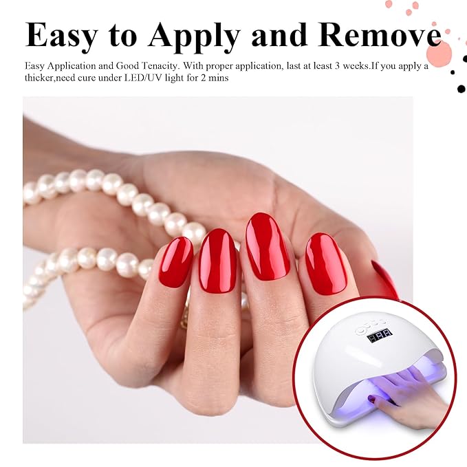 Imtiti Red Gel Nail Polish, 1 Pcs Scarlett Red Color Winter Spring Gel Polish UV LED Soak Off Nail Art Manicure Salon DIY Nail Design Decoration at Home, 0.5 Fl Oz
