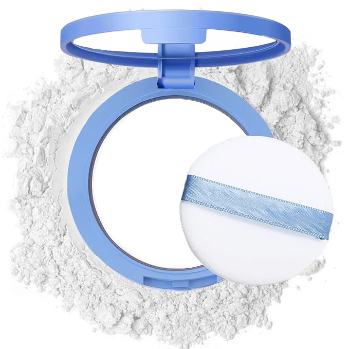 Oil Control Face Pressed Powder,Matte Smooth Flawless Setting Powder Makeup,Waterproof Long Lasting Finishing Powder,Cruelty Free Lightweight Face Cosmetics,0.35Oz(WHITE)-VivaGrace Women