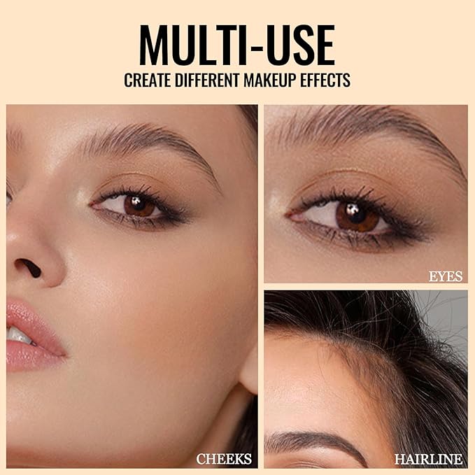 Erinde Matte Grey Contour Palette, Cool Toned Face Sculpting Bronzer Pressed Powder Contour, Lightweight, Ultra-Blendabled, Multiuse Baked Contouring Makeup for Light Skin Tone, 01 Grey Brown-VivaGrace Women