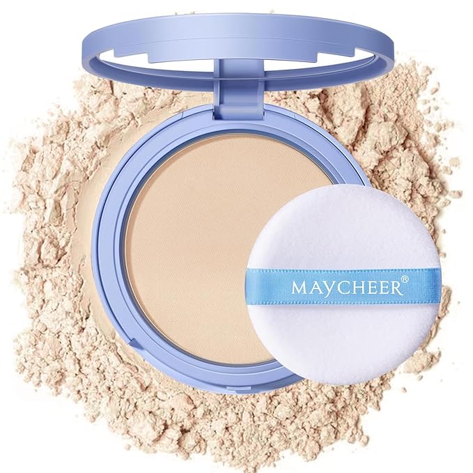 Oil Control Face Pressed Powder,Matte Smooth,Waterproof Long-Lasting Setting Powder, Perfect Lightweight Facial Makeup For Soft Focus Finish,Minimizes Fine Lines And Pores,0.35Oz (CLASSIC IVORY)-VivaGrace Women